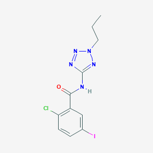 molecular formula C11H11ClIN5O B251579 2-chloro-5-iodo-N-(2-propyl-2H-tetrazol-5-yl)benzamide 