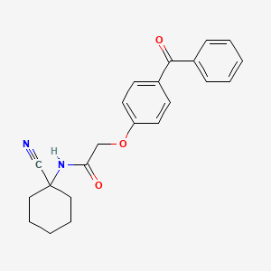 molecular formula C22H22N2O3 B2515790 2-(4-benzoylphenoxy)-N-(1-cyanocyclohexyl)acetamide CAS No. 941092-58-6