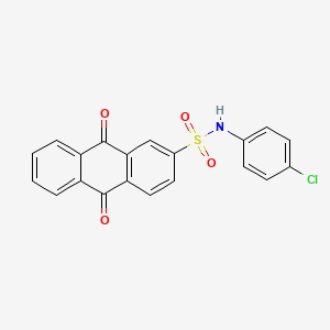 N-(4-chlorophenyl)-9,10-dioxo-9,10-dihydroanthracene-2-sulfonamide