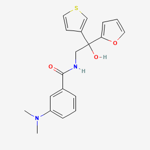 3-(dimethylamino)-N-(2-(furan-2-yl)-2-hydroxy-2-(thiophen-3-yl)ethyl)benzamide