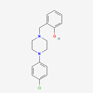 molecular formula C17H19ClN2O B2515798 2-{[4-(4-氯苯基)哌嗪-1-基]甲基}苯酚 CAS No. 1923094-38-5