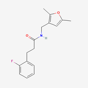 molecular formula C16H18FNO2 B2515804 N-((2,5-dimethylfuran-3-yl)methyl)-3-(2-fluorophenyl)propanamide CAS No. 1797802-35-7