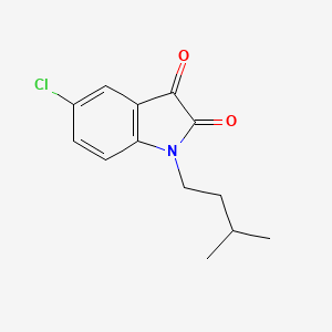 molecular formula C13H14ClNO2 B2515824 5-氯-1-异戊基吲哚啉-2,3-二酮 CAS No. 878624-66-9