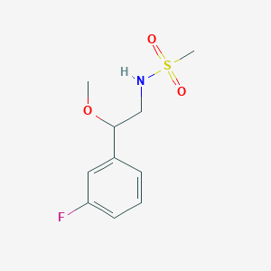 molecular formula C10H14FNO3S B2515828 N-(2-(3-fluorophenyl)-2-methoxyethyl)methanesulfonamide CAS No. 1797891-85-0