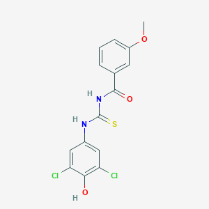 molecular formula C15H12Cl2N2O3S B251583 N-[(3,5-dichloro-4-hydroxyphenyl)carbamothioyl]-3-methoxybenzamide 