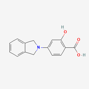 molecular formula C15H13NO3 B2515833 4-(1,3-Dihydro-isoindol-2-yl)-2-hydroxy-benzoic acid CAS No. 296770-21-3