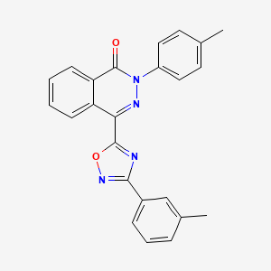 molecular formula C24H18N4O2 B2515834 2-(4-甲基苯基)-4-[3-(3-甲基苯基)-1,2,4-恶二唑-5-基]酞嗪-1(2H)-酮 CAS No. 1291844-79-5