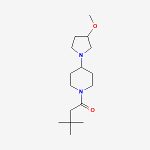 1-(4-(3-Methoxypyrrolidin-1-yl)piperidin-1-yl)-3,3-dimethylbutan-1-one