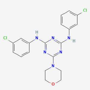 molecular formula C19H18Cl2N6O B2515838 N2,N4-bis(3-chlorophenyl)-6-morpholino-1,3,5-triazine-2,4-diamine CAS No. 898648-41-4