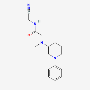 molecular formula C16H22N4O B2515849 N-(Cyanomethyl)-2-[methyl-(1-phenylpiperidin-3-yl)amino]acetamide CAS No. 1436258-76-2