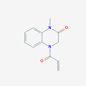 molecular formula C12H12N2O2 B2515853 1-Methyl-4-prop-2-enoyl-3H-quinoxalin-2-one CAS No. 2196015-79-7