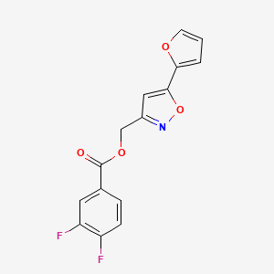 (5-(Furan-2-yl)isoxazol-3-yl)methyl 3,4-difluorobenzoate
