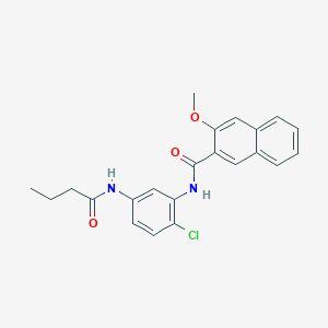 molecular formula C22H21ClN2O3 B251588 N-[5-(butanoylamino)-2-chlorophenyl]-3-methoxynaphthalene-2-carboxamide 