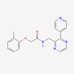 2-(2-methylphenoxy)-N-{[3-(pyridin-4-yl)pyrazin-2-yl]methyl}acetamide