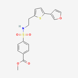 methyl 4-(N-(2-(5-(furan-3-yl)thiophen-2-yl)ethyl)sulfamoyl)benzoate