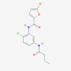 molecular formula C15H14BrClN2O3 B251589 5-bromo-N-[5-(butyrylamino)-2-chlorophenyl]-2-furamide 