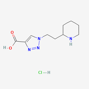 1-(2-(Piperidin-2-yl)ethyl)-1H-1,2,3-triazole-4-carboxylic acid hydrochloride