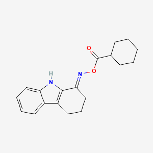 molecular formula C19H22N2O2 B2515898 1-{[(环己基羰基)氧基]亚氨基}-2,3,4,9-四氢-1H-咔唑 CAS No. 860612-25-5