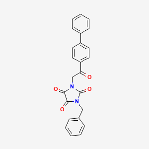 1-benzyl-3-(2-[1,1'-biphenyl]-4-yl-2-oxoethyl)-1H-imidazole-2,4,5(3H)-trione