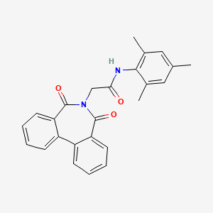 molecular formula C25H22N2O3 B2515903 2-(5,7-dioxo-5H-dibenzo[c,e]azepin-6(7H)-yl)-N-mesitylacetamide CAS No. 942000-99-9