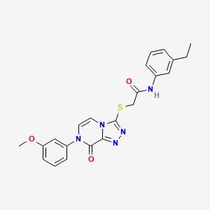 N-(3-ethylphenyl)-2-((7-(3-methoxyphenyl)-8-oxo-7,8-dihydro-[1,2,4]triazolo[4,3-a]pyrazin-3-yl)thio)acetamide