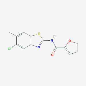 molecular formula C13H9ClN2O2S B251593 N-(5-chloro-6-methyl-1,3-benzothiazol-2-yl)furan-2-carboxamide 