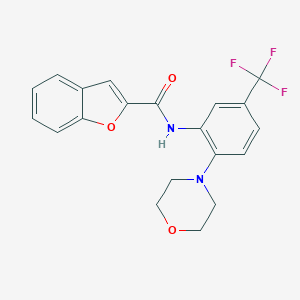 molecular formula C20H17F3N2O3 B251594 N-[2-morpholin-4-yl-5-(trifluoromethyl)phenyl]-1-benzofuran-2-carboxamide 