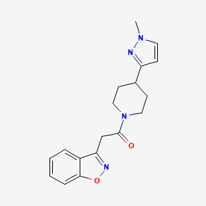 2-(benzo[d]isoxazol-3-yl)-1-(4-(1-methyl-1H-pyrazol-3-yl)piperidin-1-yl)ethanone