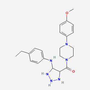 N-(4-ethylphenyl)-4-[4-(4-methoxyphenyl)piperazine-1-carbonyl]-1H-1,2,3-triazol-5-amine