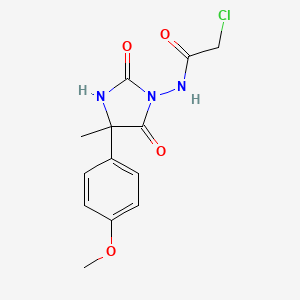 molecular formula C13H14ClN3O4 B2515946 2-chloro-N-[4-(4-methoxyphenyl)-4-methyl-2,5-dioxoimidazolidin-1-yl]acetamide CAS No. 957011-64-2