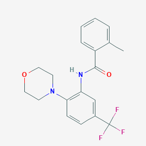 molecular formula C19H19F3N2O2 B251595 2-methyl-N-[2-(4-morpholinyl)-5-(trifluoromethyl)phenyl]benzamide 