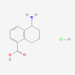 molecular formula C11H14ClNO2 B2515958 5-氨基-5,6,7,8-四氢萘-1-羧酸；盐酸盐 CAS No. 2460755-78-4