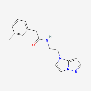 molecular formula C16H18N4O B2515961 N-(2-(1H-咪唑并[1,2-b]吡唑-1-基)乙基)-2-(间甲苯基)乙酰胺 CAS No. 1790196-07-4
