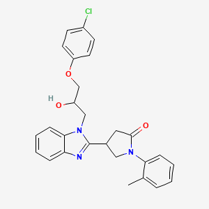 4-{1-[3-(4-chlorophenoxy)-2-hydroxypropyl]-1H-benzimidazol-2-yl}-1-(2-methylphenyl)pyrrolidin-2-one