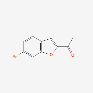 molecular formula C10H7BrO2 B2515978 1-(6-溴苯并呋喃-2-基)乙酮 CAS No. 1110717-68-4