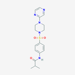 N-(4-((4-(pyrazin-2-yl)piperazin-1-yl)sulfonyl)phenyl)isobutyramide