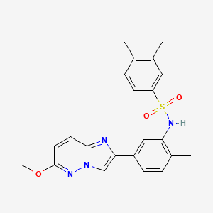 molecular formula C22H22N4O3S B2515991 N-(5-(6-methoxyimidazo[1,2-b]pyridazin-2-yl)-2-methylphenyl)-3,4-dimethylbenzenesulfonamide CAS No. 952998-47-9