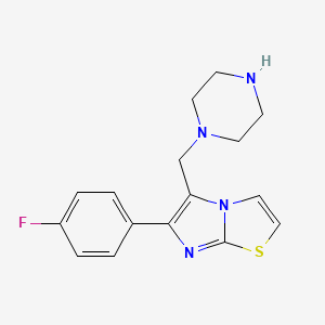 6-(4-Fluorophenyl)-5-(piperazin-1-ylmethyl)imidazo[2,1-b][1,3]thiazole