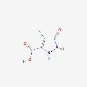 molecular formula C5H6N2O3 B2516004 4-methyl-5-oxo-2,5-dihydro-1H-pyrazole-3-carboxylic acid CAS No. 1081129-70-5