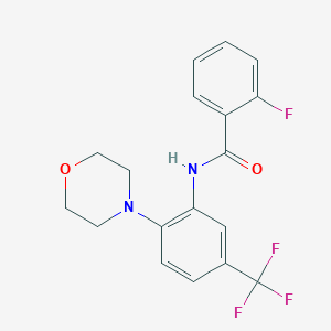 molecular formula C18H16F4N2O2 B251601 2-fluoro-N-[2-morpholin-4-yl-5-(trifluoromethyl)phenyl]benzamide 