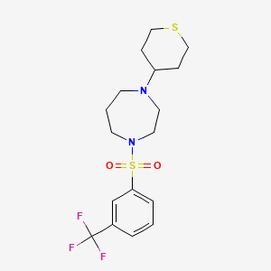 1-(tetrahydro-2H-thiopyran-4-yl)-4-((3-(trifluoromethyl)phenyl)sulfonyl)-1,4-diazepane