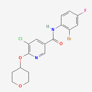 N-(2-bromo-4-fluorophenyl)-5-chloro-6-((tetrahydro-2H-pyran-4-yl)oxy)nicotinamide