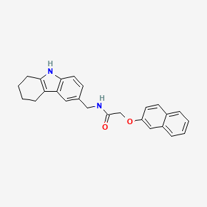 molecular formula C25H24N2O2 B2516025 2-naphthalen-2-yloxy-N-(6,7,8,9-tetrahydro-5H-carbazol-3-ylmethyl)acetamide CAS No. 852138-49-9