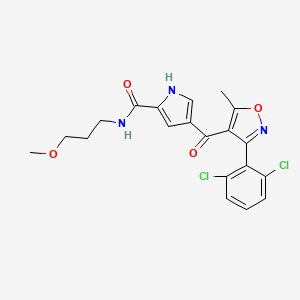 4-[3-(2,6-dichlorophenyl)-5-methyl-1,2-oxazole-4-carbonyl]-N-(3-methoxypropyl)-1H-pyrrole-2-carboxamide