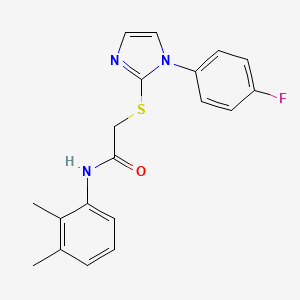 N-(2,3-dimethylphenyl)-2-[1-(4-fluorophenyl)imidazol-2-yl]sulfanylacetamide