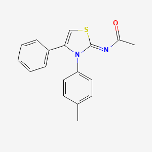 (Z)-N-(4-phenyl-3-(p-tolyl)thiazol-2(3H)-ylidene)acetamide