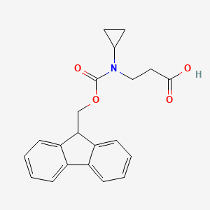 molecular formula C21H21NO4 B2516033 3-(Cyclopropyl[(9H-fluoren-9-ylmethoxy)carbonyl]amino)propanoic acid CAS No. 1343275-93-3