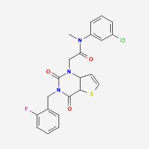 N-(3-chlorophenyl)-2-{3-[(2-fluorophenyl)methyl]-2,4-dioxo-1H,2H,3H,4H-thieno[3,2-d]pyrimidin-1-yl}-N-methylacetamide