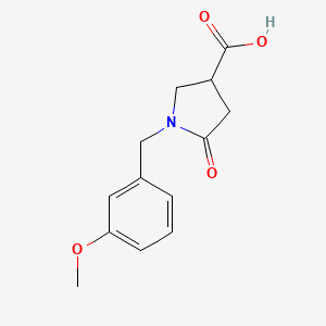 molecular formula C13H15NO4 B2516036 1-(3-Methoxybenzyl)-5-oxopyrrolidine-3-carboxylic acid CAS No. 96449-90-0