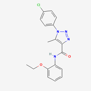 molecular formula C18H17ClN4O2 B2516041 1-(4-chlorophenyl)-N-(2-ethoxyphenyl)-5-methyltriazole-4-carboxamide CAS No. 871323-23-8
